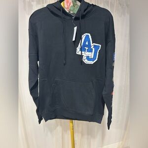 WWE AJ Black Hoodie with Blue Accents